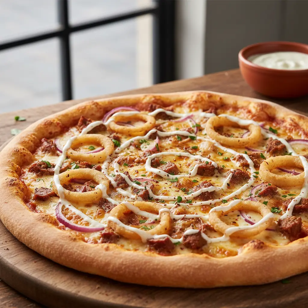 Zelfgemaakt shoarma pizza recept